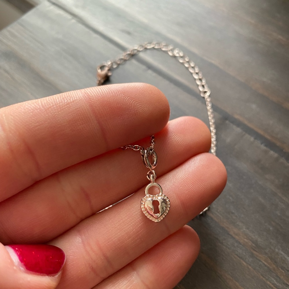Rose Gold Heart Lock Necklace